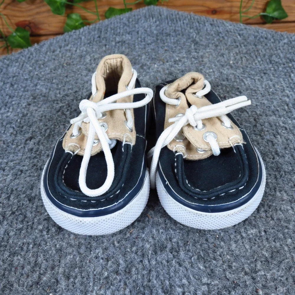 Gymboree Boat Toddler Boy Casual Shoe Size T3 Everyday Nautical Navy‎ Tan Canvas